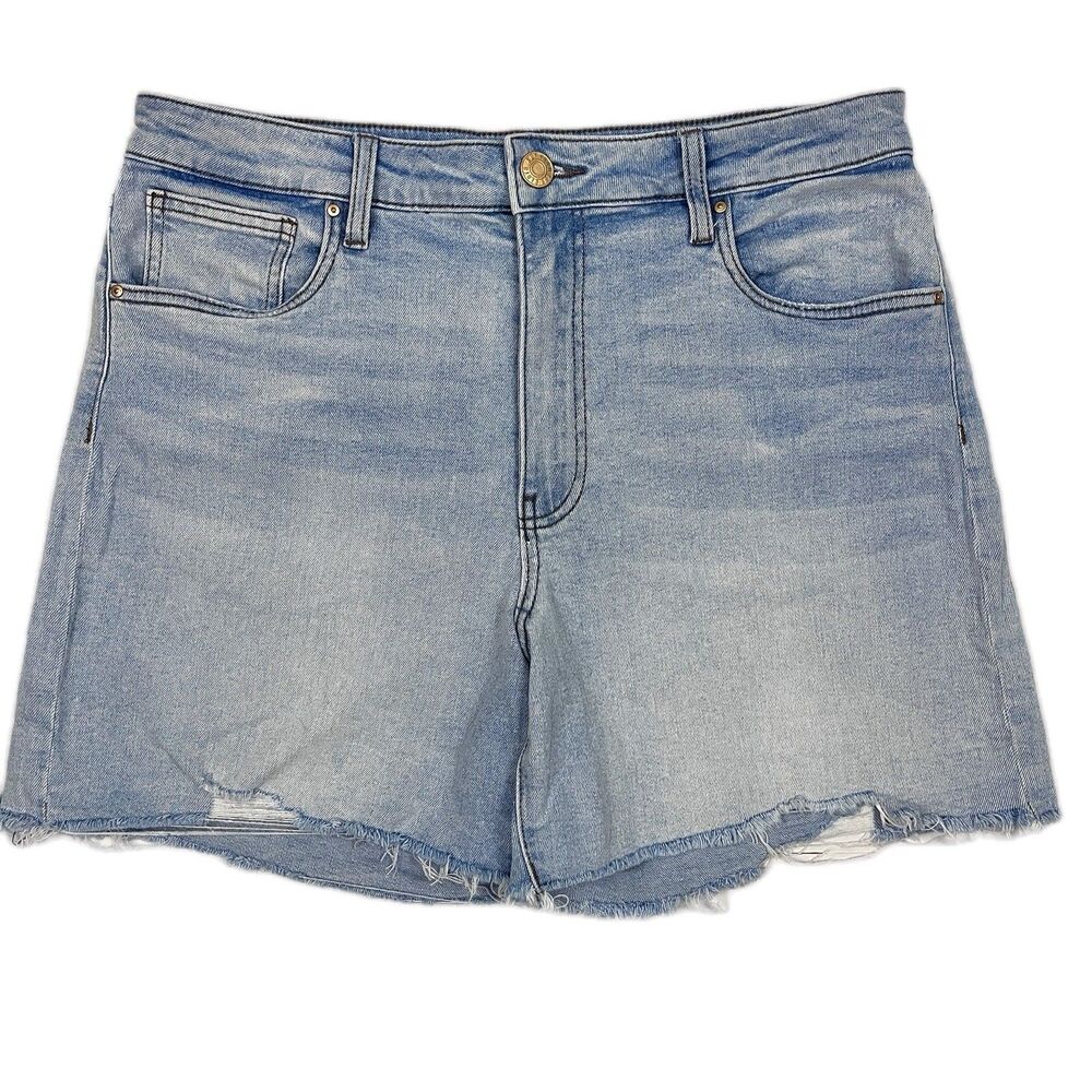 KUT from the Kloth Jenny High Rise Light Wash Cutoff Denim Shorts Women’s 10